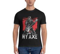 KAISUO Gimli-And-My-Axe-Heavy-Metal-Fitted-T-Shirt-Mens-Graphic-t-Shirts-Pack-Summer-Tops Black XL