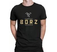 KAISUO Republic of Chechnya 100% Cotton Tshirts Khamzat Borz Chimaev Personalize Men's T Shirt Funny Tops Black M