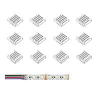 KAITOK 12 confezioni di connettori per luci LED a 5 pin, utilizzati per luci RGB SMD 5050 da 12 mm - adattatore gratuito - estensione del connettore gratuita - istruzioni multicolore (5PIN12MM)