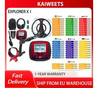 KAIWEETS EXPLORER X I Metal Detector, 6 modalità di rilevamento, stelo lungo regolabile, bobina impermeabile IP68, schermo LCD
