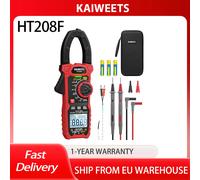 KAIWEETS HT208F Pinza amperometrica digitale con spegnimento automatico da 15 minuti, 1000 A con retroilluminazione, TRMS 6000 conteggi, design a mascella larga da 38 mm