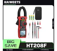 KAIWEETS HT208F Pinza Amperometrica Digitale per Corrente di Avvio, Spegnimento Automatico 15min, Design con Pinza Grande da 38mm, 1000A con Retroilluminazione, TRMS 6000 Conti
