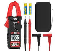 KAIWEETS Pinza Amperometrica Digitale TRMS, Multimetro Portatile Auto Range 2000 Conteggi, Misura Corrente AC 400A e Tensione AC/DC 600V, Tester di Continuità, Resistenza e Diodi, KC400