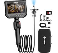KAIWEETS Telecamera Endoscopica, 4.3'' IPS 1080P con Controllo a Rotella, Rotazione Bidirezionale a 210°, Impermeabile IP67, Flessibile Endoscopio per Ispezioni su Muri, Auto e Motori (2M)