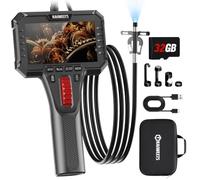KAIWEETS Telecamera Endoscopica 6,5 mm Rotazione Bidirezionale 210° Auto | Endoscopio Industriale 1,6 m 4.3'' IPS 1080P Cavo Semirigido IP67, Controllo a Rotella, Industria Motori Tubazioni Tecnici