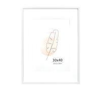 KAIWIN Cornice per foto 30x40 cm Bianca 1 set, Cornice per poster in legno adatta per A4 con passepartout, Cornici per foto 16x12 per montaggio a parete per casa, ufficio, galleria con foto, poster