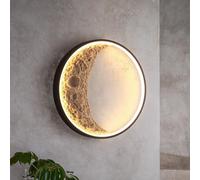 kaixunl Moon Lampada da Parete, 3D Lampada Luna, Decorativo Applique da Parete Interno, Applique Camera da Letto LED, Dimmerabile, Adatto per Soggiorno, Camera da Letto, Corridoio, Ingresso,40cm