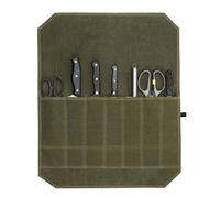 kaiyaya Borsa Coltelli Chef, Borsa per Coltelli 56.5 X 45.5 cm borsa Porta Coltelli da Chef Arrotolabile in Tela Cerata con 7 Scomparti Coltelli e Cucchiai Contenitore, per Campeggio Pesca Caccia