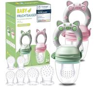 Kaiyingxin® Ciuccio frutta Baby da riempire, 2 pezzi, per bambini dai 3 mesi in su, versione aggiornata 2022, tettarella larga, senza BPA