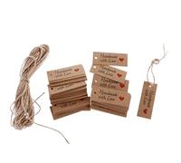 KAIYUEMAOYI 100 Pezzi Etichette Etichette Regalo Artigianali Etichette Appendibili Etichette Rettangolari Materiale Carta Adatte a Biscotti