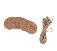 KAIYUEMAOYI 100 Pezzi Etichette Etichette Regalo Etichette Fatte a Mano Etichette Appese Materiale Carta Adatte a Matrimonio Biscotti