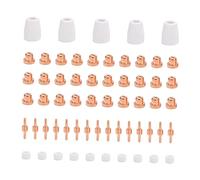 KAIYUEMAOYI 40 Pezzi Cutter Elettrodi Ugelli Cappucci Protettivi Anelli Guida Rame Plastica Compatibilità con PT-31 LG-40 Utilizzo Macchinario Taglio, 60 pezzi