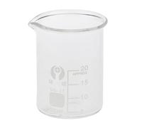 KAIYUEMAOYI Becher Graduato in Vetro Piatto, Da Laboratorio, 20 Ml