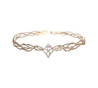 KAIYUEMAOYI Donne Tiara Fascia per Capelli Corona Donna Headpiece Regina Diadema Accessorio Composta in Lega E Brillanti Adatta a Eventi Halloween Cosplay, Strass Bianchi
