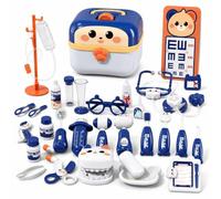 KAIYUEMAOYI Kit Dottore Bambino Giocattolo per Gioco di Ruolo Medico e , Set Educativo Interattivo con Custodia