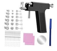 KAIYUEMAOYI Kit per Piercing All'orecchio Che Include Un Dispositivo Versatile per La Foratura, Orecchini alla Moda, Chiusure Resistenti E Una Penna per Marca, Stile E