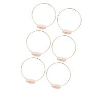 KAIYUEMAOYI Set di 6 Ghirlande Floreali da Centrotavola con Cerchio in Metallo E Base in Legno, Supporto per Ghirlanda Decorativo da Tavolo, Ideale per Feste di F, Dia 20 cm