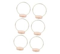 KAIYUEMAOYI Set di 6 Ghirlande Floreali da Centrotavola con Cerchio in Metallo E Base in Legno, Supporto per Ghirlanda Decorativo da Tavolo, Ideale per Feste di F, Dia 15 cm