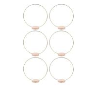 KAIYUEMAOYI Set di 6 Ghirlande Floreali da Centrotavola con Cerchio in Metallo E Base in Legno, Supporto per Ghirlanda Decorativo da Tavolo, Ideale per Feste di F, Dia 25 cm