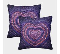 kaiyun 2 Pacchi 50x50cm Federe Per Cuscini Amore Copricuscini Cuore rosso Per Casa Divano Camera