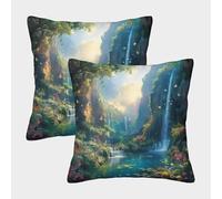 kaiyun 2 Pacchi 50x50cm Federe Per Cuscini Eden magico Copricuscini CasGattoa Per Casa Divano Camera