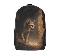 kaiyun A Big Gatto Slinks Out of A Dark Cave Borsa Da Scuola Ragazzi Zaini Ragazze Elementare Zainetto Bambino Gita Zaino Leggero 17inch