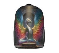 kaiyun A Giant Snake Drago with Rainbow Wings Spread Out Sacchetti Di Scuola Elementare Ragazzi Bambina Zaino Asilo Bambino Zaini Scuola Bambini Zainetto 17inch