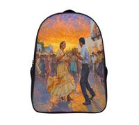 kaiyun Alba Borsa Da Scuola Persone che danzano in piazza Stampato in 3D Zainetto Sacchetti Di Scuola Bambino Zaino Per Ragazzi Ragazze Zaini 16 inch