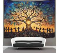 kaiyun Albero della vita Arazzo Appendere Alla Parete,Segno della pace Arte Murale Estetico Per La Decorazione Della Casa,per Soggiorno,camera Da Letto,150cmx200cm