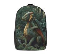 kaiyun Amichevole drago verde adulto Zaino Bambini,Il libro della giungla Borsa Da Scuola Ragazzi E Ragazze Zaini Con Tasche Laterali Per Adolescenti 17inch