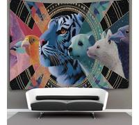 kaiyun Animali che vivono in pace Arazzo Da Parete, Wall Tapestry Decorazione Interna 100cmx150cm