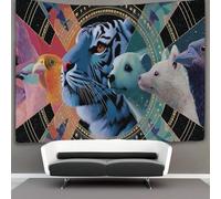 kaiyun Animali che vivono in pace Arazzo Da Parete, Wall Tapestry Decorazione Interna 70cmx100cm
