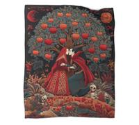 kaiyun Antica arte nordica Coperta 3D Vampira sotto il melo Lenzuola in Flanella Con Stampa Digitale Trapunta Da Divano Per Ragazzi E Ragazze 80x90inch(200x230cm)
