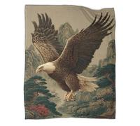 kaiyun Aquila che Vola nel Cielo, Pittura a Inchiostro Ropa Cama Para Adolescente Estampada Manta De Felpa Cómoda Y Suave Y Esponjosa Adecuada Para Sofá Cama Sofá 70x80inch(180x200cm)