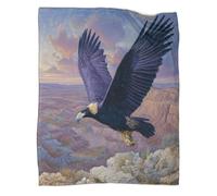 kaiyun Aquila gigante Takes Off from The Rocky Cliff Blanket Sofa Throw 3D Impreso Es Suave Y Cómodo Al Tacto,adecuado Para Que Toda La Familia Se Mantenga Abrigada 70x80inch(180x200cm)