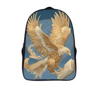 kaiyun Aquila reale con le ali spiegate e un libro in mano Zaini Per Bambini Stampato in 3D Leggero Zainetto Borsa Da Scuola Elementare Per Ragazzi Ragazze 16 inch