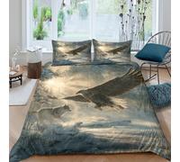 kaiyun Aquila, Wolf Morbido Set Di Biancheria Da Letto Set 3D Motivo Atmosfera Invernale Stampata Copripiumino E La Federa Del Cuscino, Per Ragazzo,ragazza Double(200x200cm)