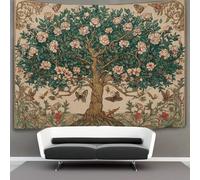 kaiyun Arazzo Da Parete Con Stampa Digitale, in Morbido Tessuto in Microfibra,decorazione Per Camera, Motivo:L'Albero della Vita, Dove Danzano le Farfalle,70cmx100cm