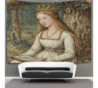 kaiyun Arazzo Da Parete Con Stampa Digitale, in Morbido Tessuto in Microfibra,decorazione Per Camera, Motivo:La ragazza bionda di Venezia che legge un libro,100cmx150cm