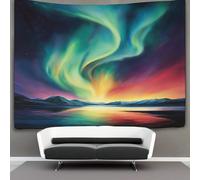 kaiyun Arazzo Di Aurora colorata,100cmx150cm Da Appendere A Parete,Per Soggiorno Camera Da Letto E Altre Decorazioni Per La Casa Beautiful Cielo notturno