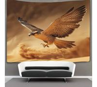 kaiyun Arazzo Di Falco Spreads Its Wings,100cmx150cm Da Appendere A Parete,Per Soggiorno Camera Da Letto E Altre Decorazioni Per La Casa Livellamento nel deserto, tempesta di sabbia