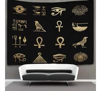 kaiyun Arazzo Di Geroglifici e simboli dell'antico Egitto,130cmx150cm Da Appendere A Parete,Per Soggiorno Camera Da Letto E Altre Decorazioni Per La Casa