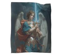 kaiyun Arcangelo che impugna una spada Coperta Da Campeggio Esterna Stampata Calda,morbida E Traspirante Copriletto Per Camera Da Letto Quattro Stagioni 40x50inch(100x130cm)