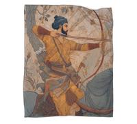 kaiyun Arciere Manta Cálida Y Transpirable Suave Estampada Para Acampar Al Aire Libre Colcha Para Dormitorio De Las Cuatro Estaciones 40x50inch(100x130cm)