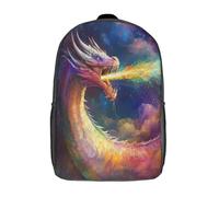 kaiyun Arcobaleno Scale Drago Zaini Per Bambini,Spruzzare energia cosmica Zaino Scuola Elementare,Borsa Scuola Materna Nido,Zainetto Asilo Bambino,17inch