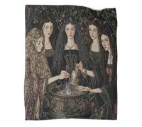 kaiyun Arte medievale Coperta Morbidi E Caldi Donna che bolle una pozione in un calderone Lenzuola in Flanella Stampata Per Letti E Divani 70x80inch(180x200cm)