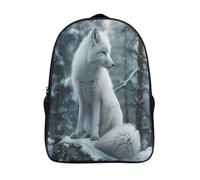 kaiyun Arteico Fox Borsa Da Scuola Neve Zaino Unisex Bambini,Nero 16 inch