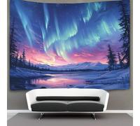 kaiyun Aurora boreale Arazzo Appendere Alla Parete,Beautiful Scena di nevery Arte Murale Estetico Per La Decorazione Della Casa,per Soggiorno,camera Da Letto,70cmx100cm