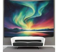kaiyun Aurora colorata Tappeto,arazzo Da Parete,Decorazione Parete Per La Casa Tappezzeria Con Stampa in Alta Definizione (Beautiful Cielo notturno) 130cmx150cm