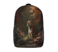 kaiyun Autunno e la tigre nella giungla Zaino Bambina Scuola Elementare Zainetto Asilo Bambino Zaini Scuole Media Zainetti Ragazzi Ragazza 17inch